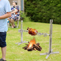 Large ZhdnBhnos Roaster Electric BBQ Lamb Stainless Cooker Chicken Outdoor 15W 53'' Kit Pig Spit Barbecue Steel Picnic Grill Rotisserie
