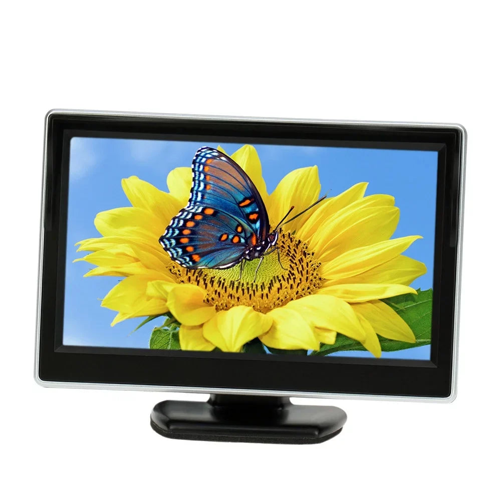 Parking - System with Safe Assistance TFT LCD View Camera Backup Inch Car for Monitor 5 Rear Display and Parking Reverse