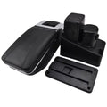For 2002-2008 Compartment Fit Armrest Central Jazz/ Console Box Honda Black Storage