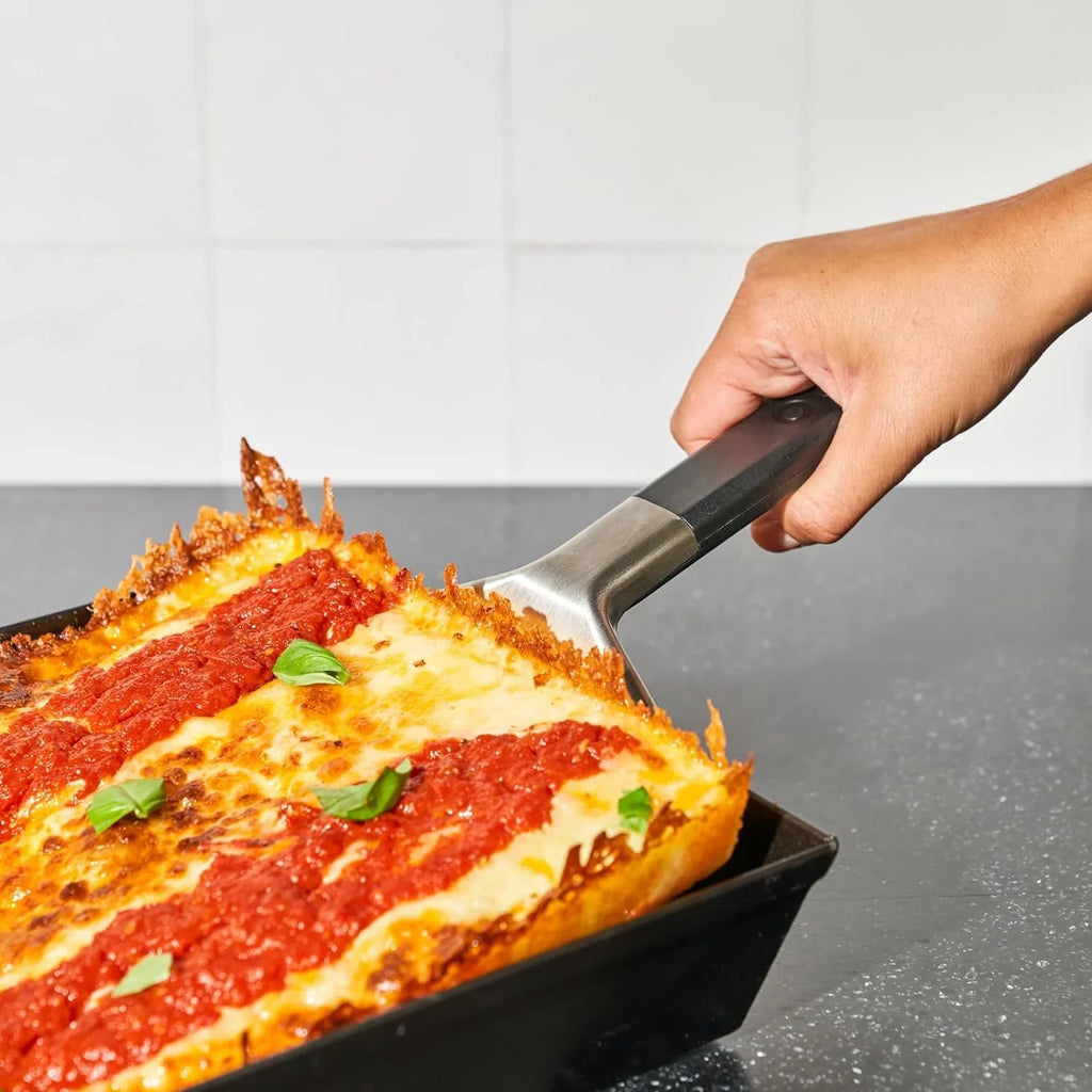 Pizza Kitchen Tools Pizza Stainless Detroit Accessories, Style Cutter, Utensil, Pan Rectangular Pan - Pizza Oven Spatula, Spatula Spatula Steel Grill