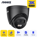 3K Security, Dual Black Home Smart 120 Light, Color Human/Vehicle Surveillance Security Mic Lens, 2.8mm AI Built-in Cameras Turret Detection, Vision, Night dB ANNKE for Wired PoE WDR, Camera, Outdoor
