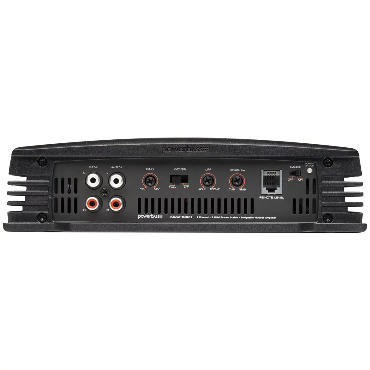 Channel, ASA3 600.1 Car AB W Class Powerbass ASA Amplifier, 1200 PMPO, 1