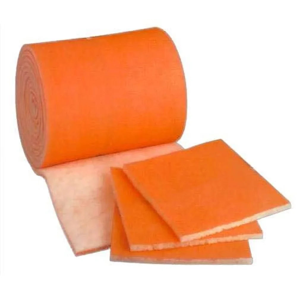 Filter inch Orange/White - Tackified Polyester Media MERV by 24 Wide 25 8 Roll Foot