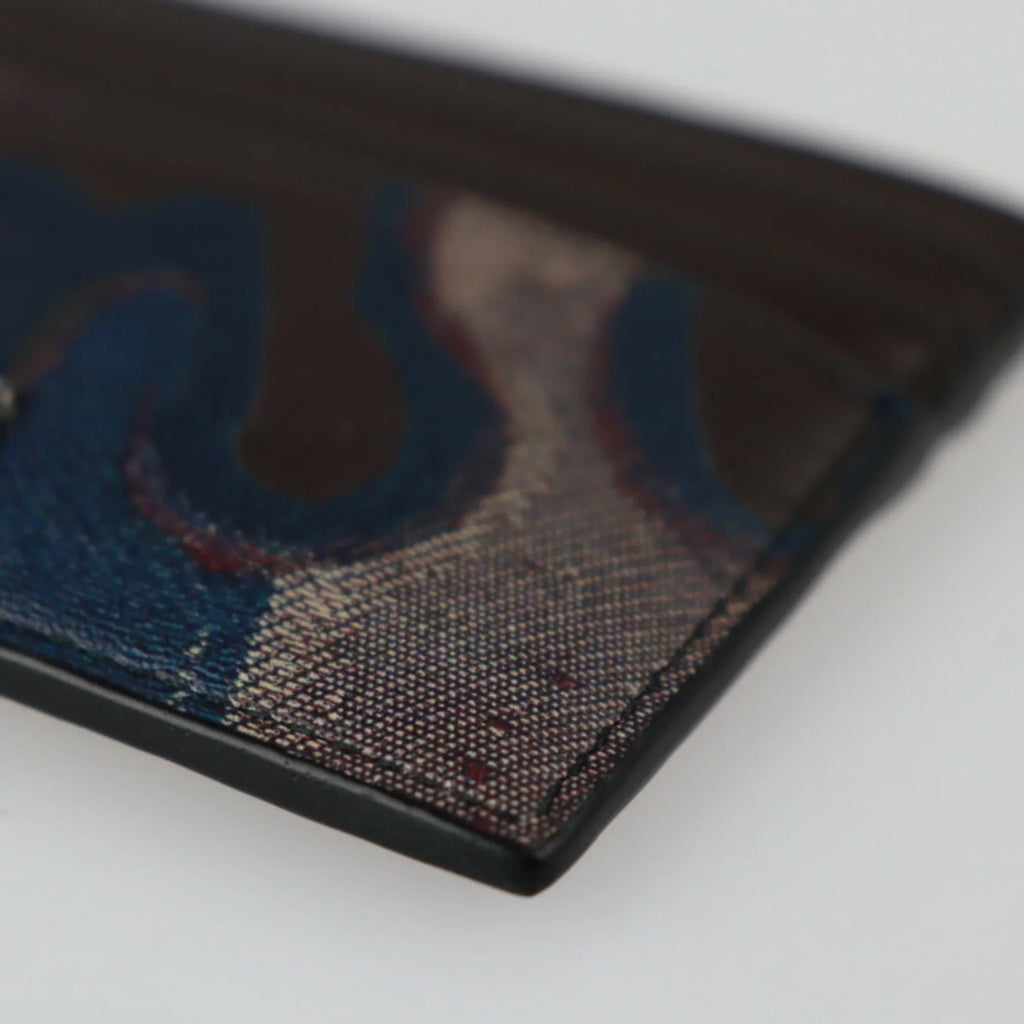 Marron Case Camouflage Calf New) Brown 2ESCH135UCN Leather Card Pre-Owned Christian Dior Multicolor Business Holder Dior Series Pattern (Like