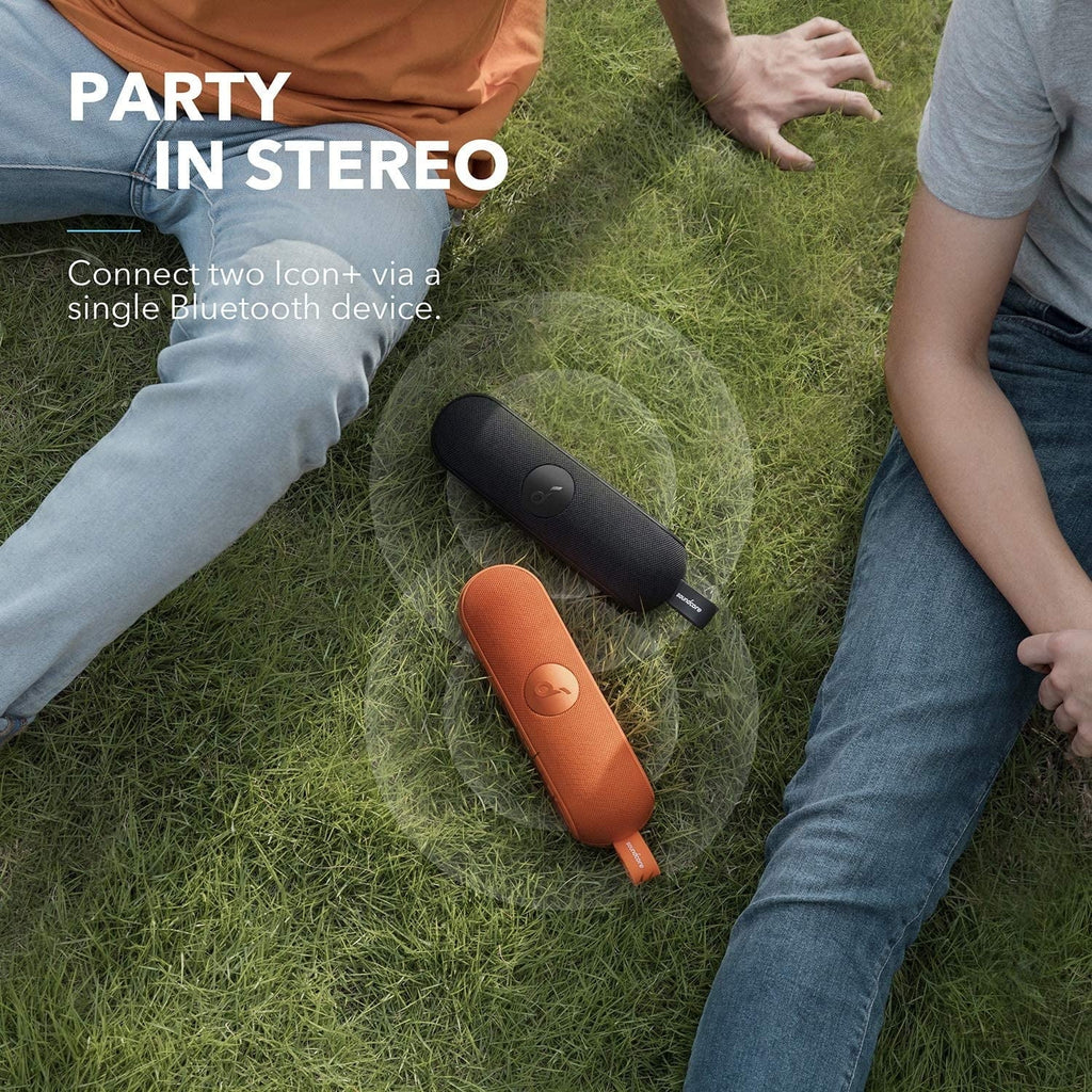 IP67 Speaker by Anker- | | Black 12-Hour | Soundcore | Playtime A3123Z11 Portable Icon+ Waterproof
