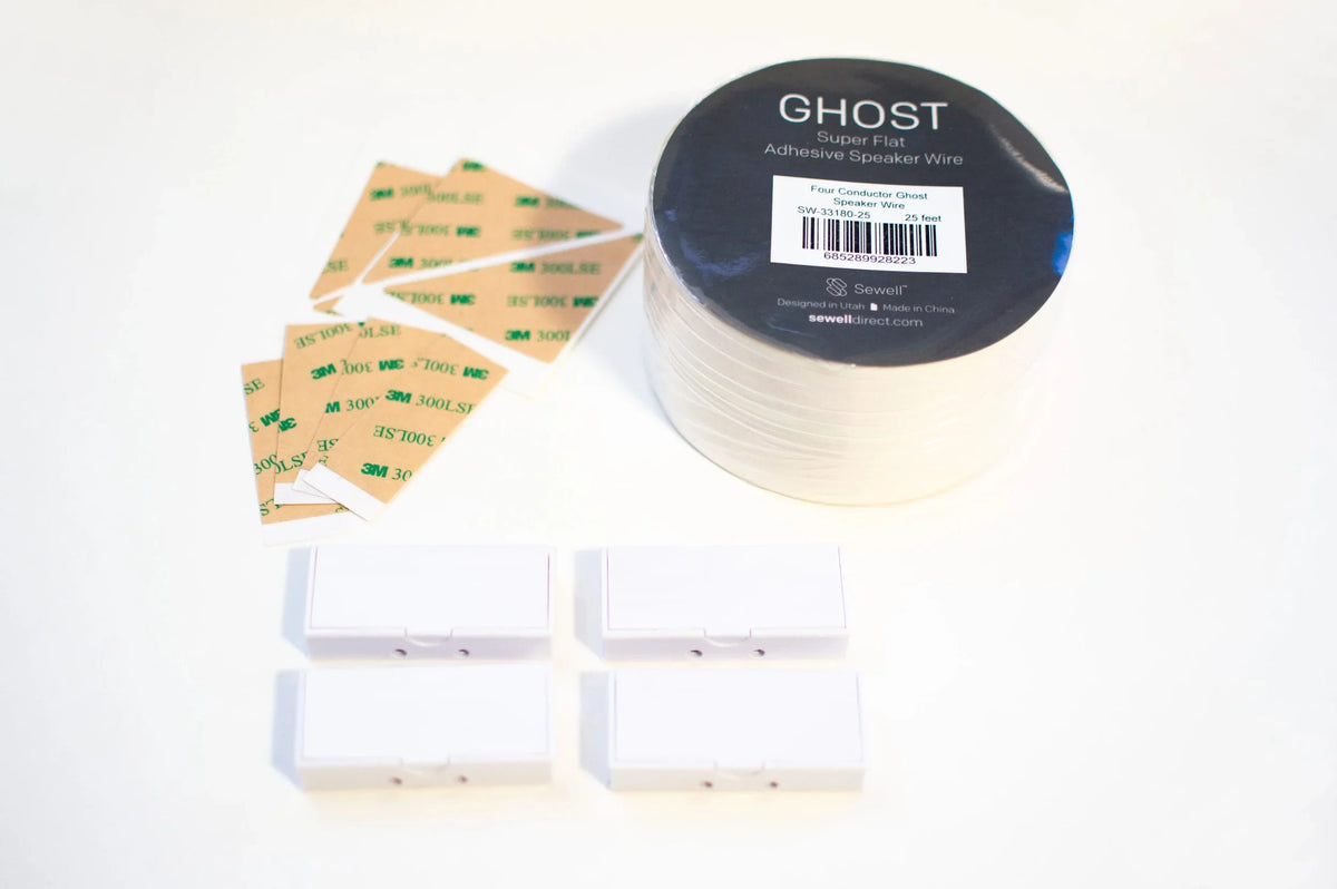 conductor), White or conductor) 18 Wire, 16 Wire AWG Ghost 2.0, Flat Super (4 (2 Adhesive AWG