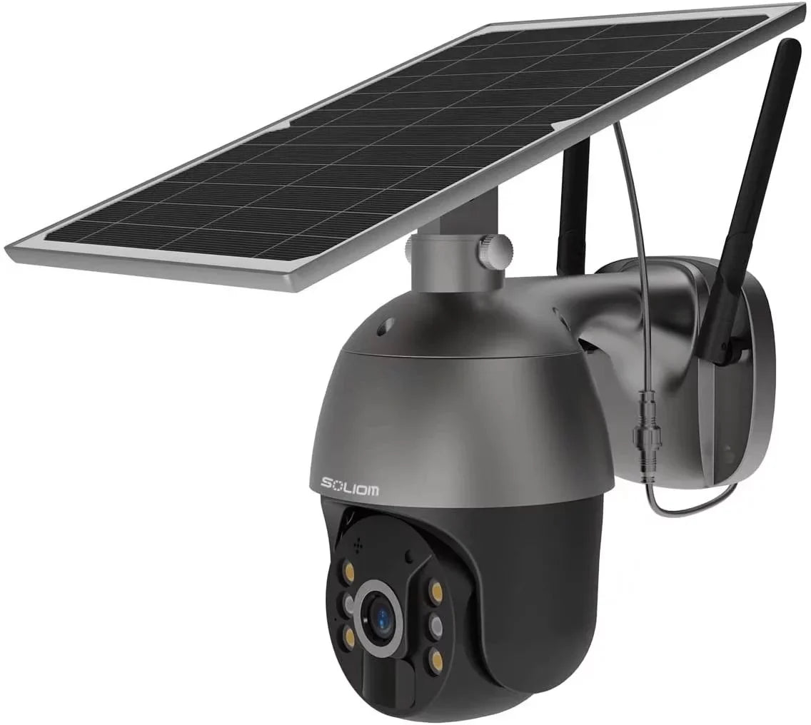 Tilt Spotlight,1080P Outdoor Camera Batteries,S600-4G 3G/4G Soliom Wireless,Pan 360°View Motion,No Wifi,Rechargeable LTE HD,PIR Security