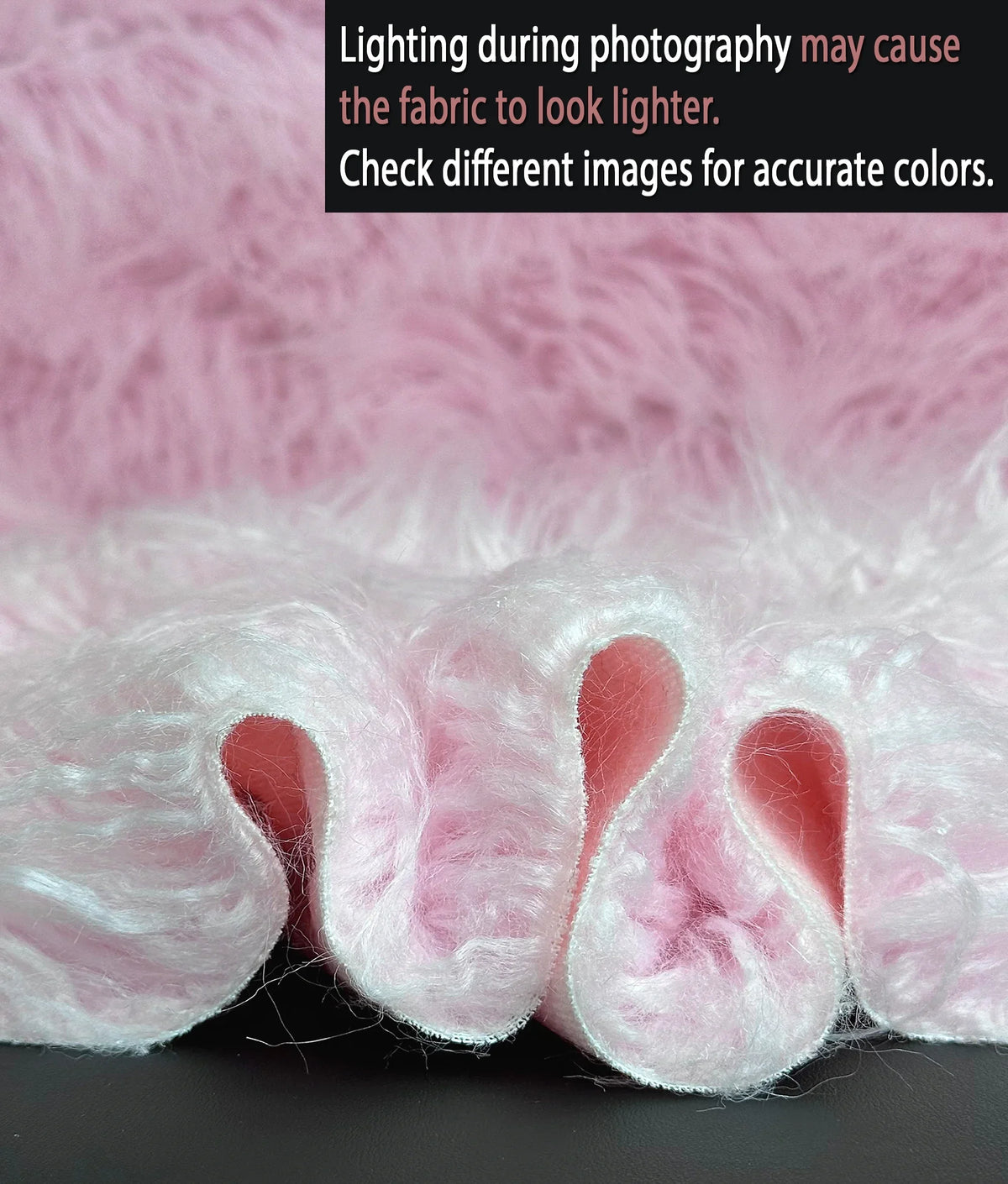 Pile Per Craft, Sold by / Yard FUR Cosplay CURLY Yak Yard (Pink) 58" Continuous Sewing Wide 3.5" LONG Japanese Faux Yarn 2.3oz Fire Retardant Fake