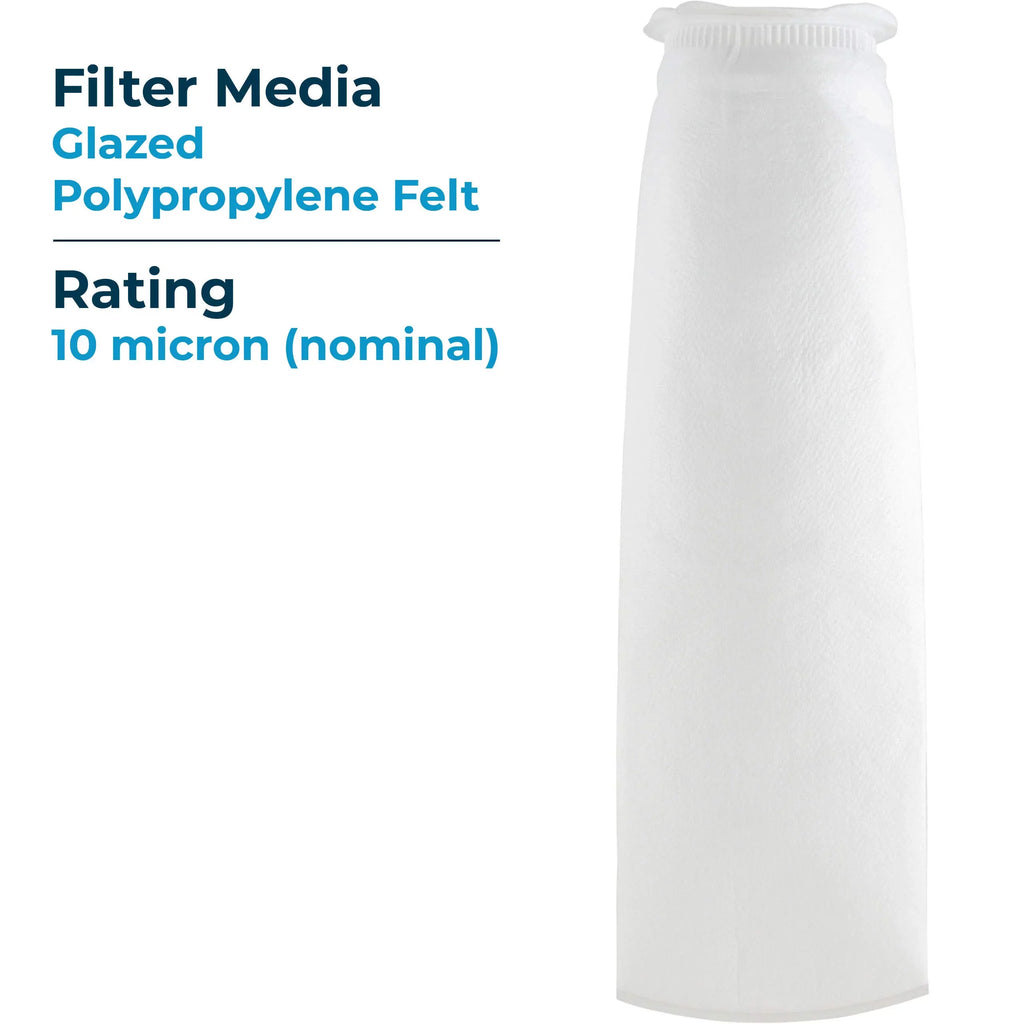 Bag 155388-03 10 of Polypropylene (20”) (Case Glazed SP-BP-420-10 Filter BP-420-10 #4 Felt Liquid SpiroPure Micron 40)