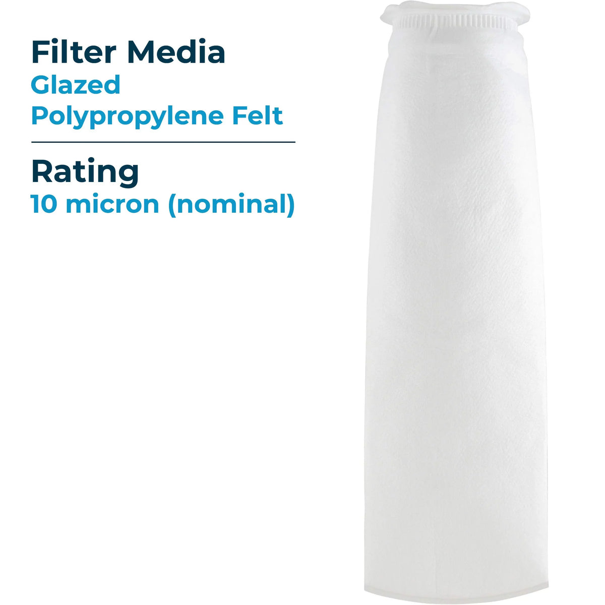 Bag 155388-03 10 of Polypropylene (20”) (Case Glazed SP-BP-420-10 Filter BP-420-10 #4 Felt Liquid SpiroPure Micron 40)