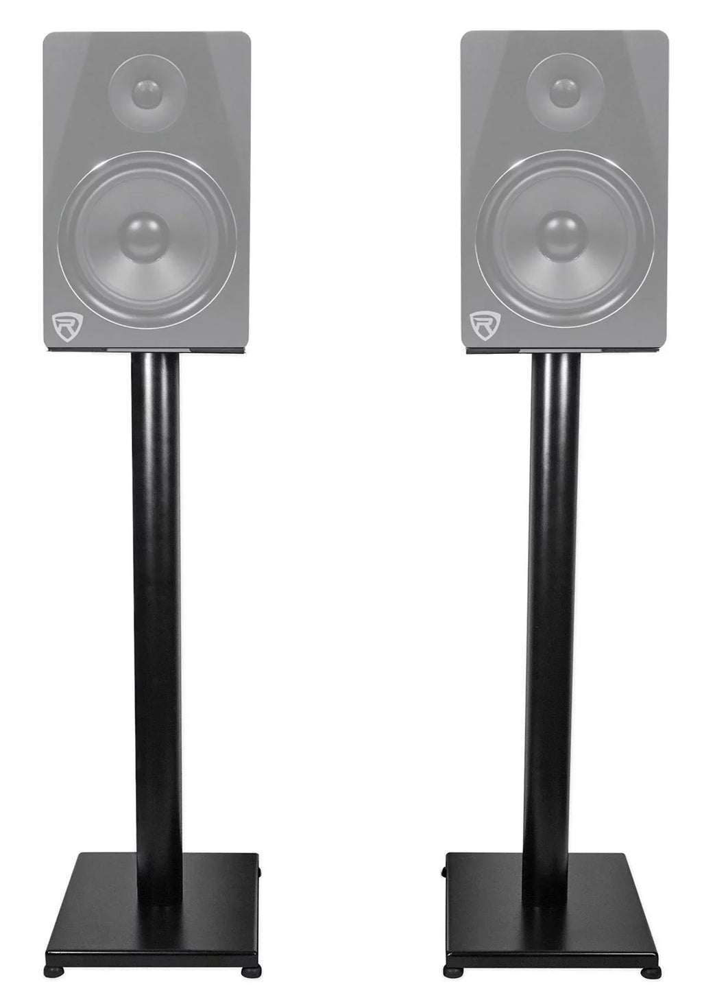 and Pair Stands Steel Studio Monitor RS29B Rockville Bookshelf Black 29" Speaker -