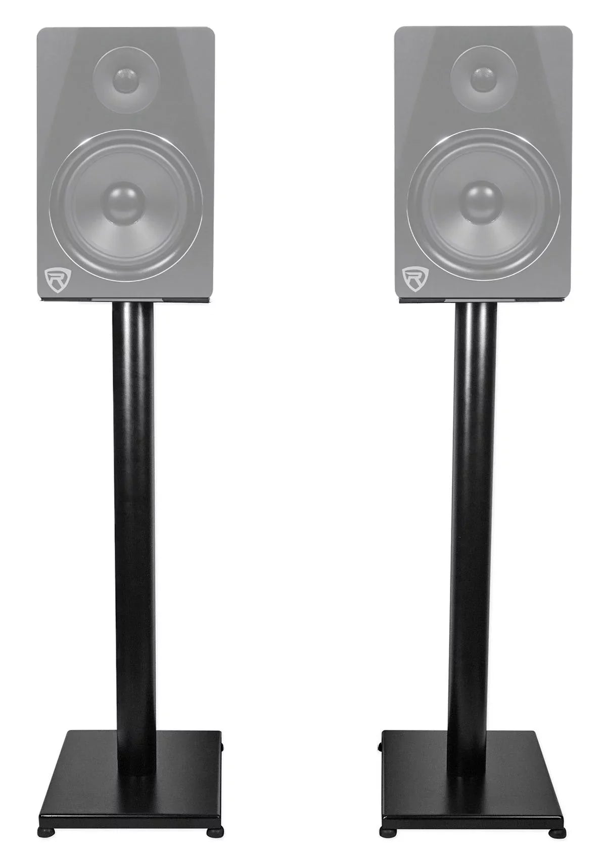and Pair Stands Steel Studio Monitor RS29B Rockville Bookshelf Black 29" Speaker -