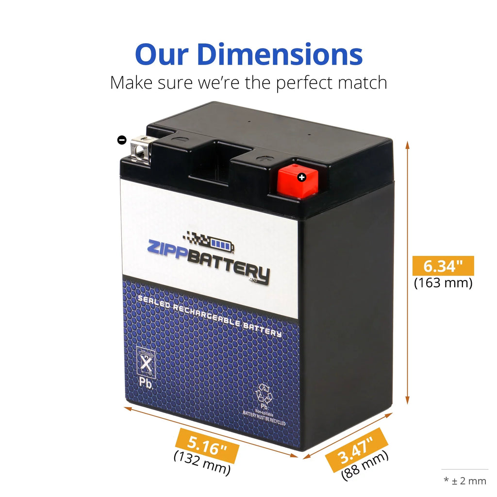 Suzuki for (14AHL-BS Battery 12 Ah, Battery Motorcycle 210 CCA) YTX14AHL-BS Zipp 1989 750cc Volt,12 Gsx-r750