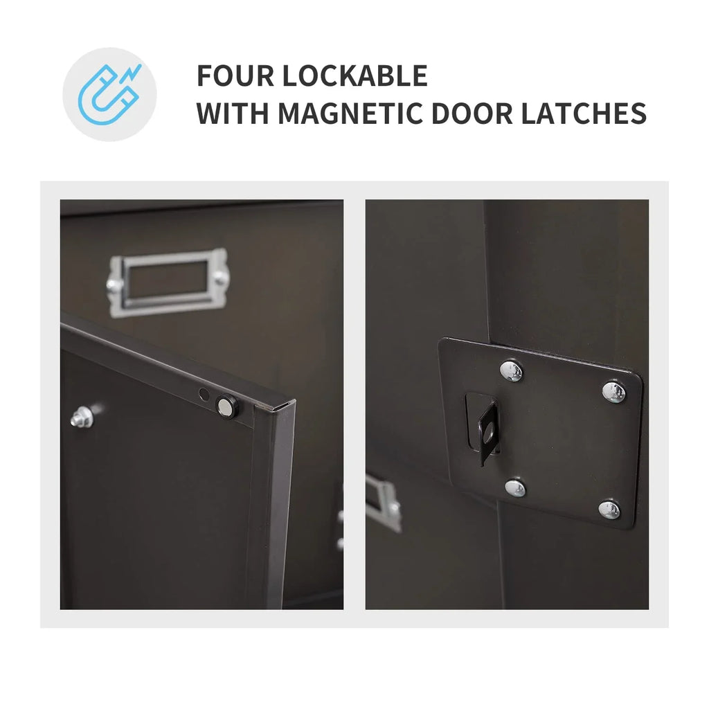 4 Employees,71" Staff,Home Steel Cabinet Lockers Storage STANI Sundries,Gym,School Office Door for Metal Lockable with for