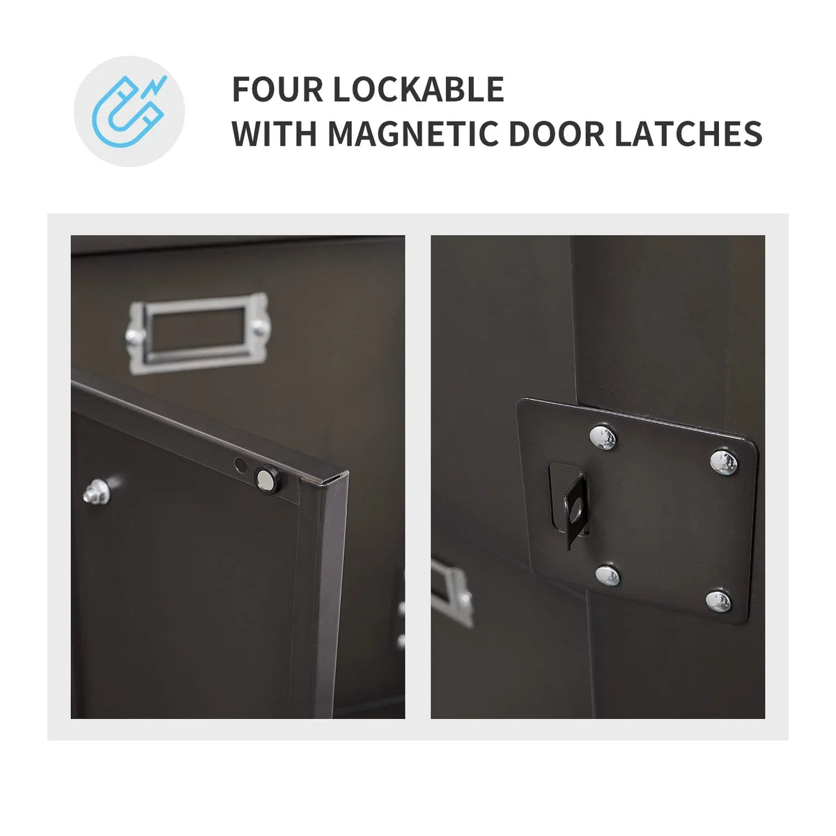 4 Employees,71" Staff,Home Steel Cabinet Lockers Storage STANI Sundries,Gym,School Office Door for Metal Lockable with for