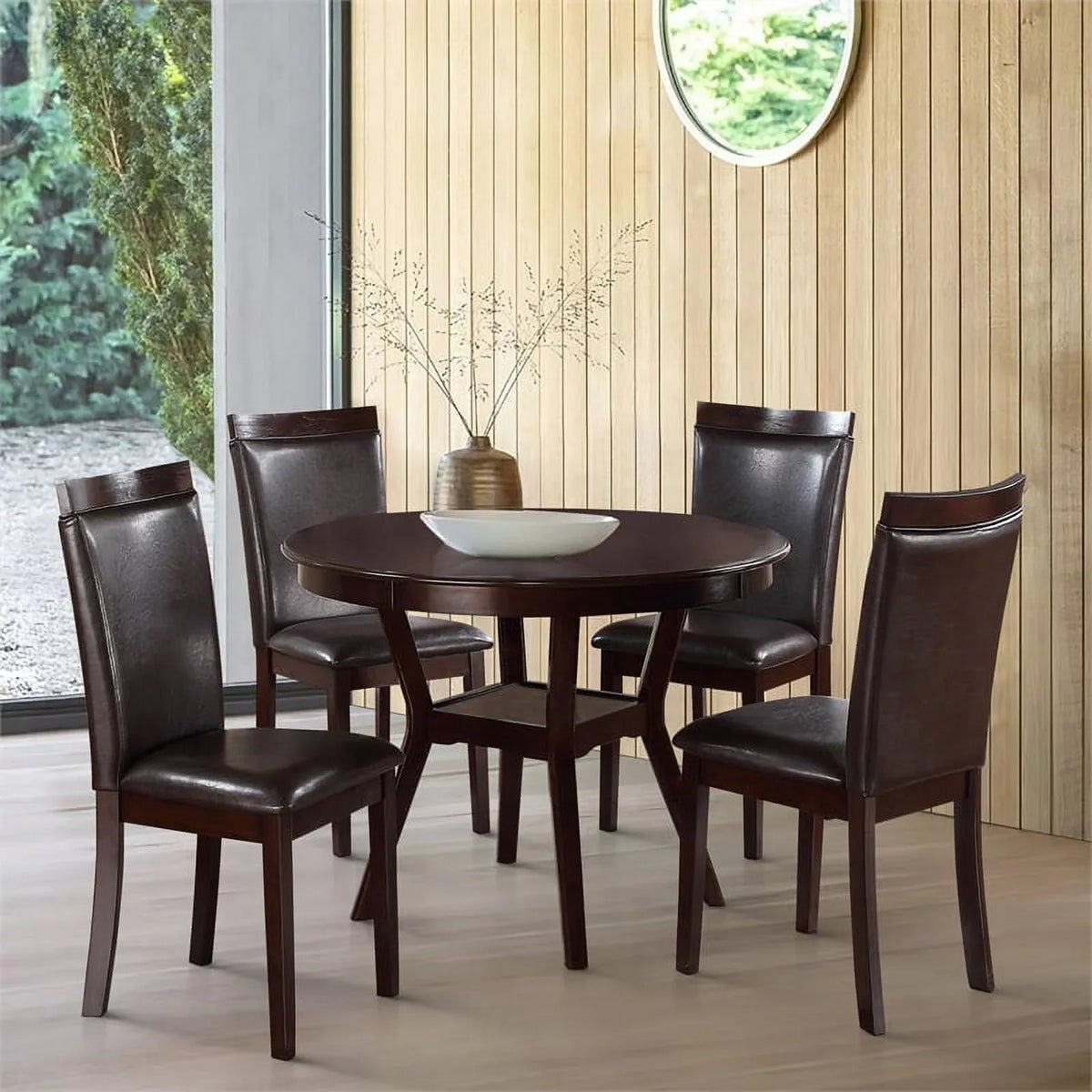 Piece Dining Set Lexicon Wood in 5 Shankmen Espresso