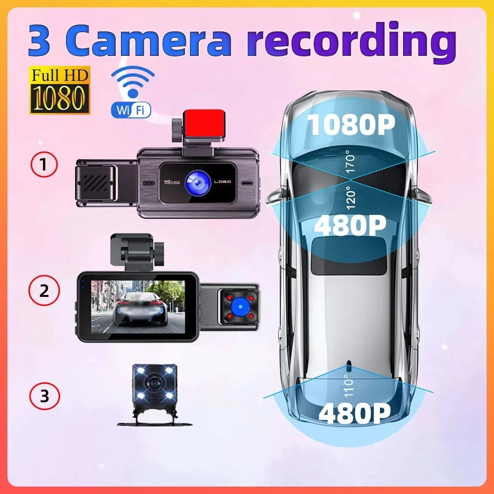 for Video Car Mirror Dash Recording Cam Car with Anself Clear Rearview Parking and
