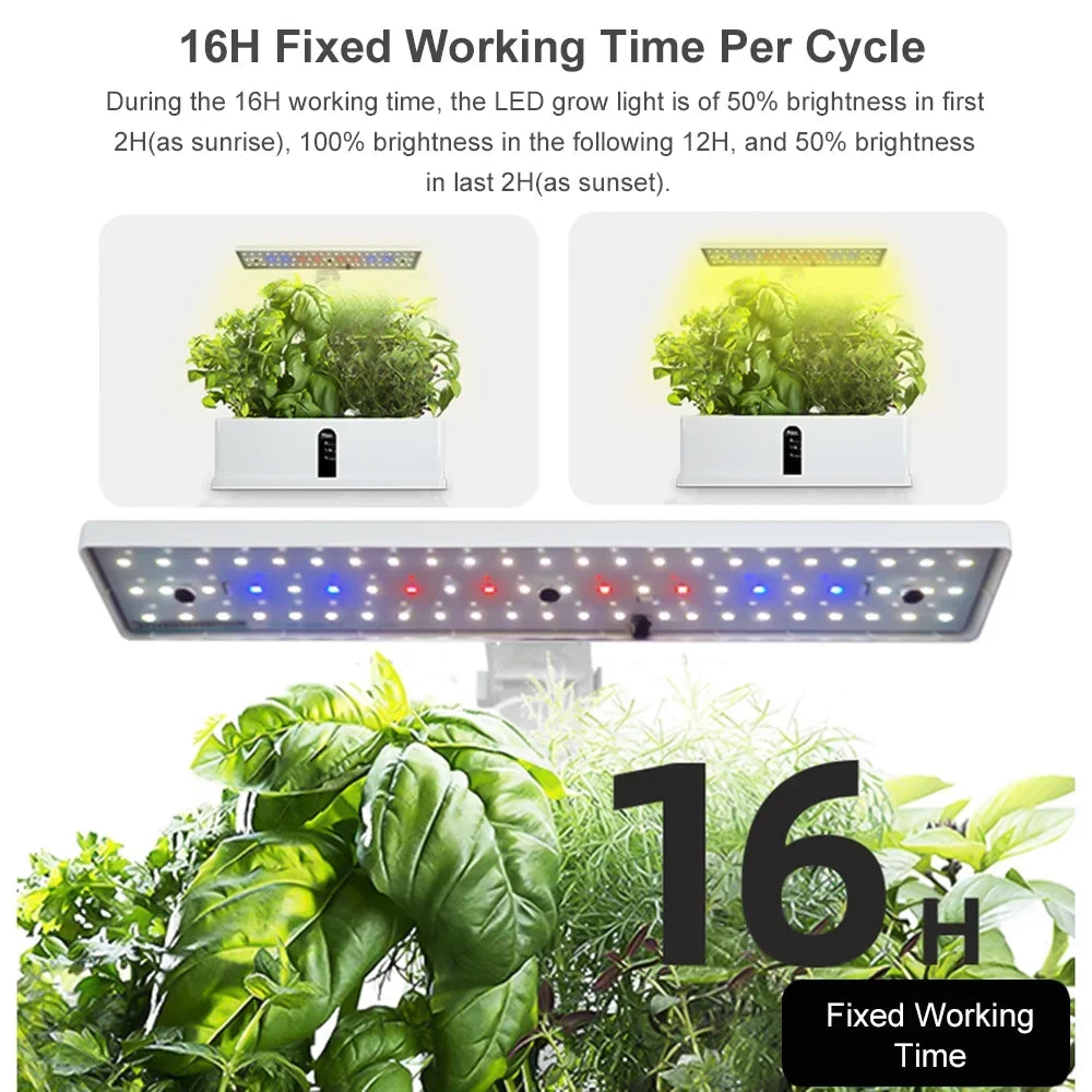 Pods Home Lights 2L Smart 9 Office Water Growing Smart Kit Automatic LED Pump Tank 15W Garden with System Kitchen Grow Adjustable Timing Indoor for Hydroponics Height Leyfeng Herb Water