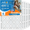 Furnace Filter Electrostatic 1000, MPR Conditioner AIR. FPR Air WICKED 11 AIRX HVAC Premium USA Air by Pleated 7 & 14x25x1 Pack 1200 MPR CLEAN Filters 6 FILTERS Filter Comparable Made MERV to 14x25x1