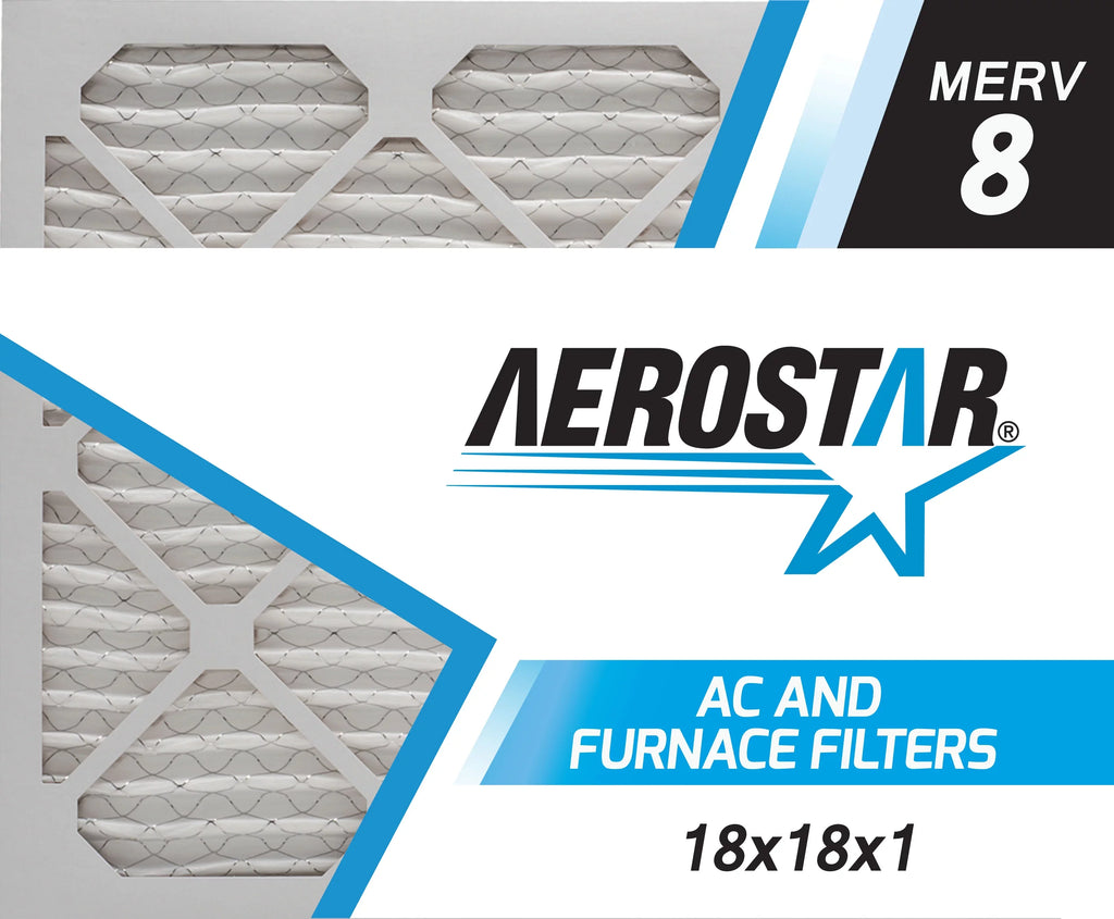 Air Made Pleated MERV 4, of USA Filter, in 18x18x1 18x18x1, Box the 8, Aerostar