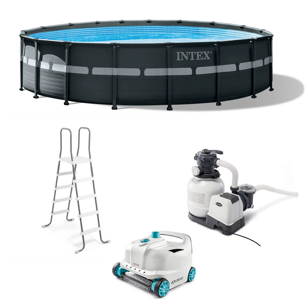 XTR 18' Ultra 52" Above Ground Intex Pool & with Vacuum Set x Pump Robot