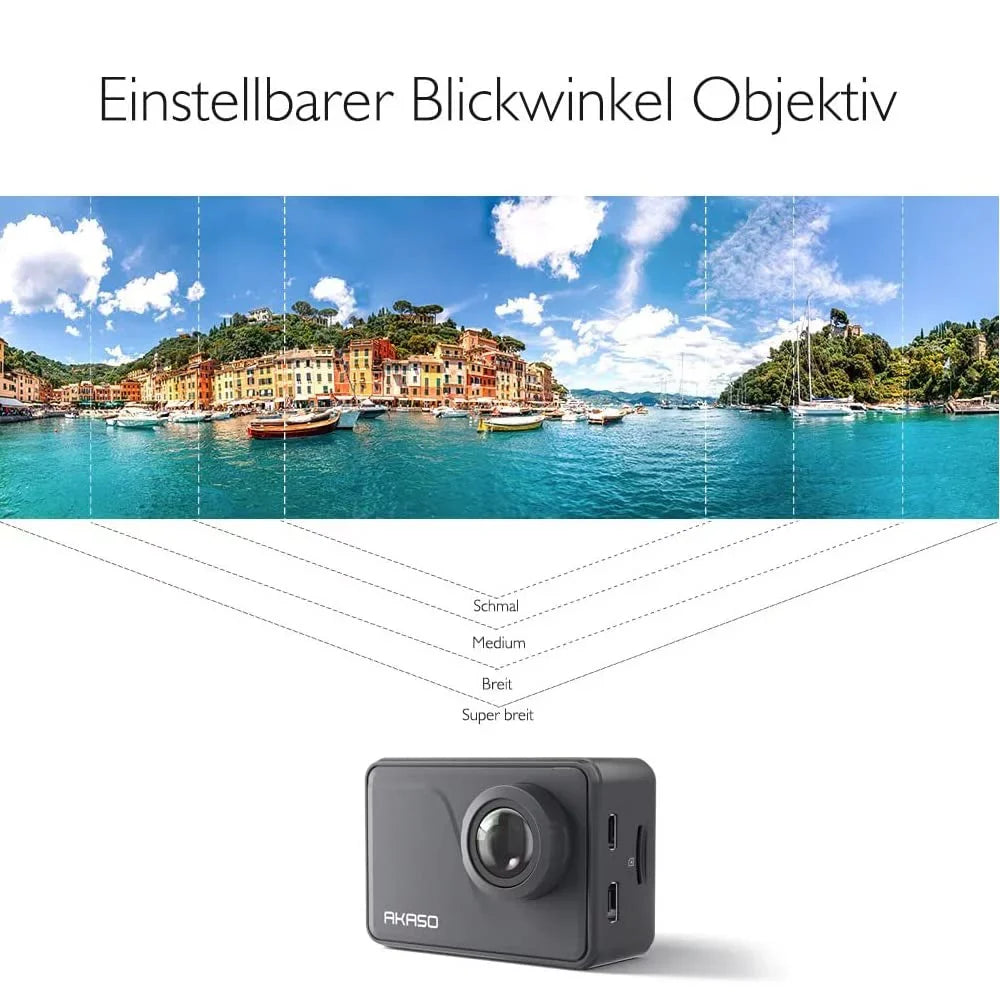 Touch Helmet V50 with Support Kit Web Mic WiFi AKASO 4K30fps EIS 20MP Action with Remote Camera Waterproof Camera Accessories Screen 100 Camera Sports Pro Camera External Control feet