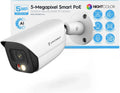 IP & PoE Human Amcrest IP5M-B1276EW-AI Night w/ IP AI Vehicle Camera 49ft Color 5MP@20fps Outdoor, Camera 129° Built-in Security Vision, Microphone, Bullet FOV, Detection,