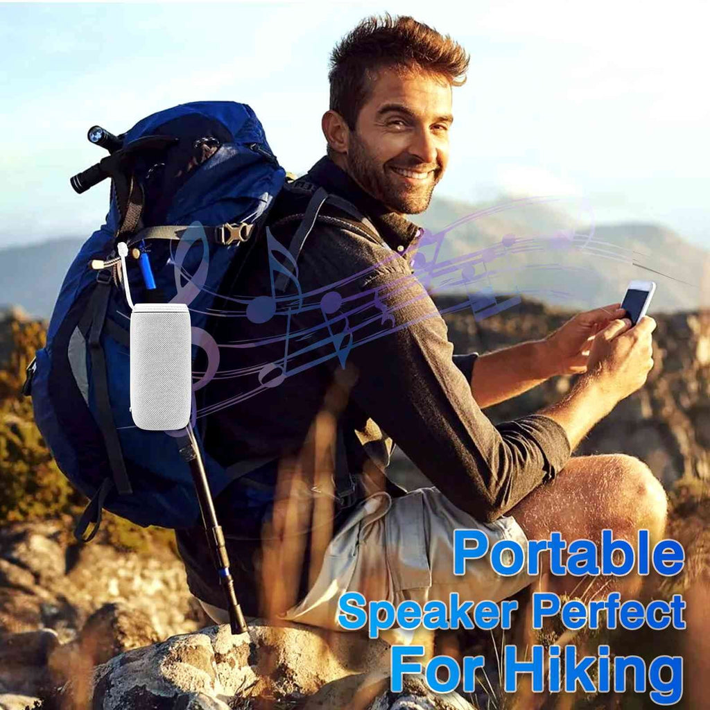 True Portable Speaker White Surround BLU Max Bluetooth Speakers Pairing, X808 UrbanX - Speaker, Punchy HD Wireless with 360° Sound IPX5 for Bass, C5 BT5.3, Waterproof