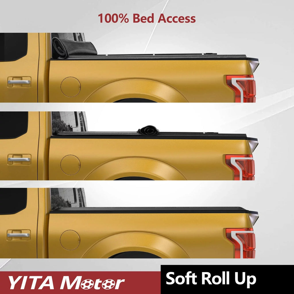 Colorado/GMC Cover Soft 6.2 Roll Up Ledkingdomus Truck Chevy for Bed Canyon ft 2015-2022 Bed Tonneau