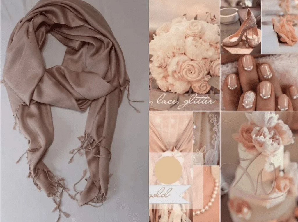 10 Rose Set Gold Pashmina Wrap, of Shawl, Bridal Wedding Shawl Scarf Shawl, Bridesmaid