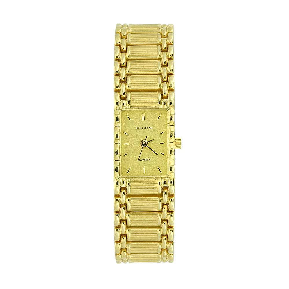 champagne gold rectangle case ELGIN EM898N dial tone Ladies