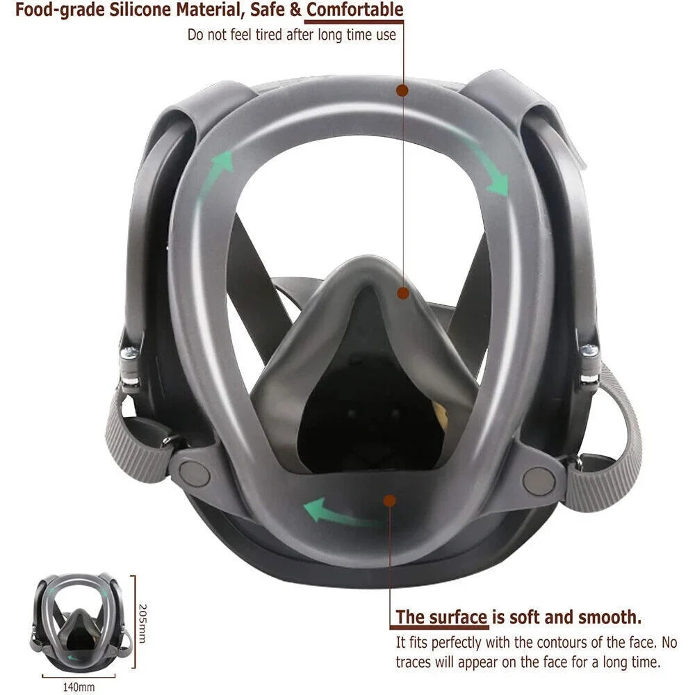 Set Face Mask Spraying for 6800 Respirator Painting Gas Full Facepiece w/Filters