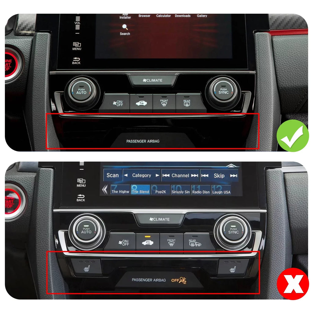 Built-in Inch with for Control 10 Wheel Auto/GPS/Bluetooth/FM/AUX-in/Steering Radio Double Car 9 2+32G Touchscreen 2016-2020 Stereo Civic Wireless Honda Carplay/Android Backup Android Din Camera