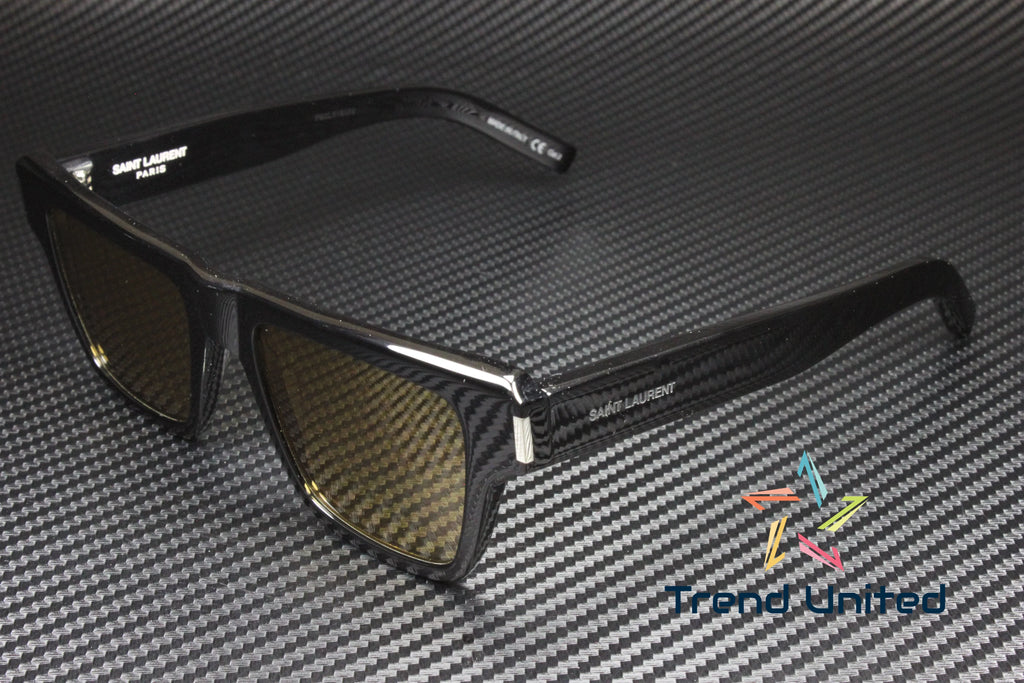 SAINT Men's LAURENT Sunglasses 51 mm Black SL Square 004 469 Shiny Yellow