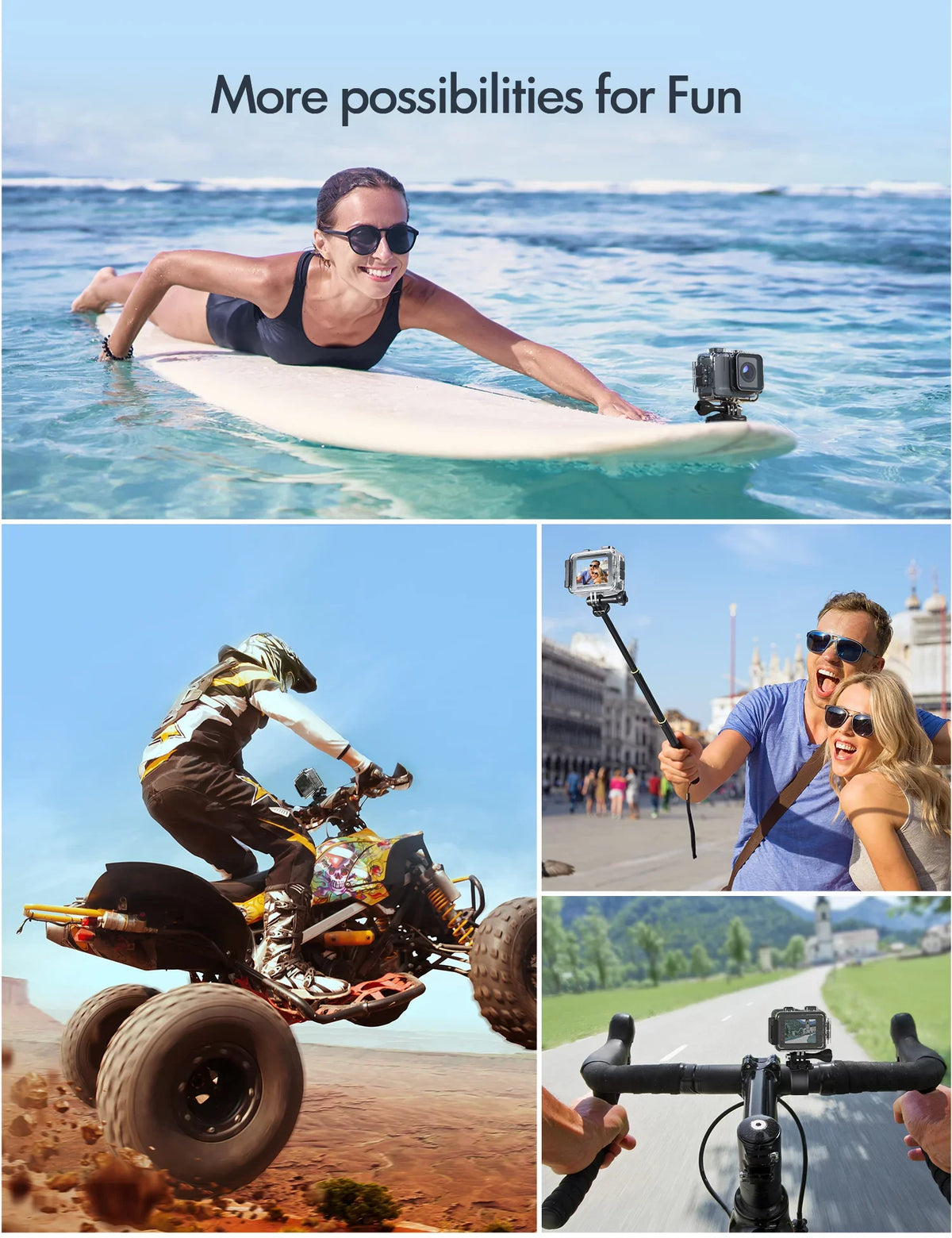 1350 HD Action mAh Dual Camera Ultra WiFi Batteries 50fps A100s 4K 20MP Sports 40M Touchscreen APEMAN