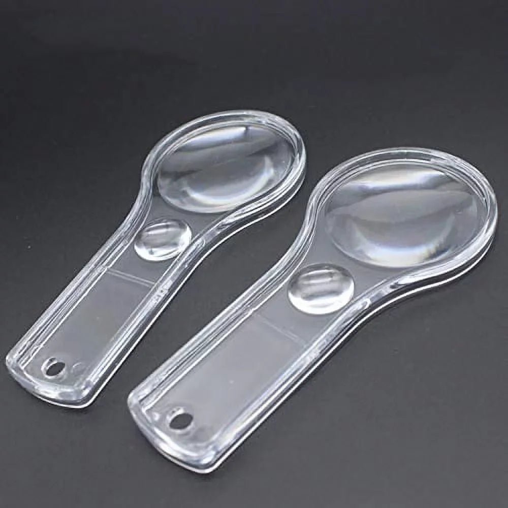 Mini Lens Magnifier for Outdoors, Magnifying Hand 10X 24 Glasses Pack Classroom, Plastic Observation Hand-held Reading, Kids, Science