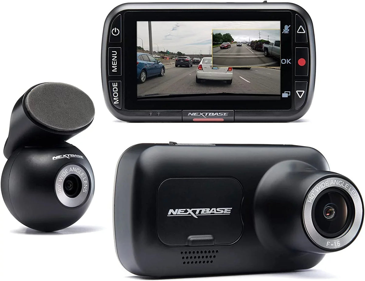Vision Nextbase File (Refurbished) Dash Durable Reliable Loop 222XRWC with Rear Night + Mode HD Cam 1080p Automatic in Camera Car Cam Protection and Nextbase and Restored Parking Recording
