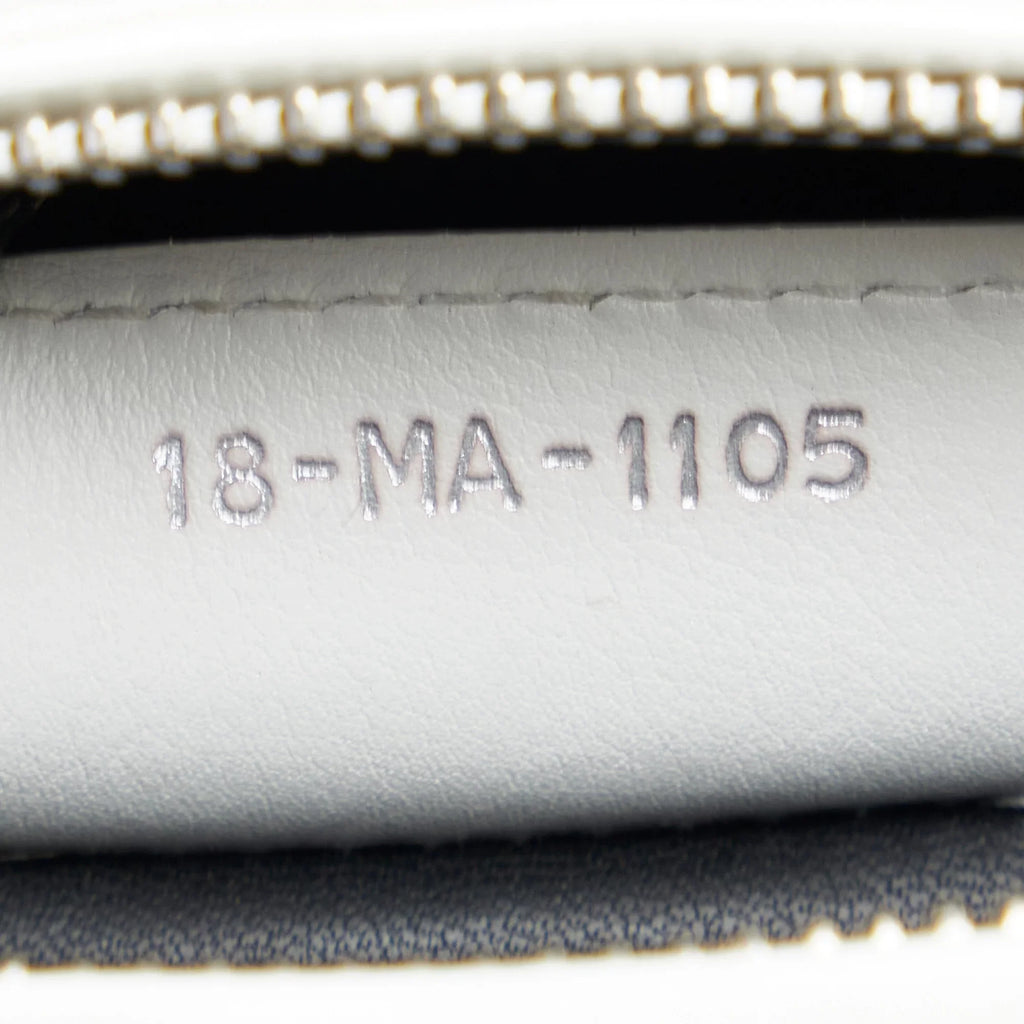 Lambskin Authenticated (Good) Satchel Lady Paradise White Unisex Leather Pre-Owned Medium Dior