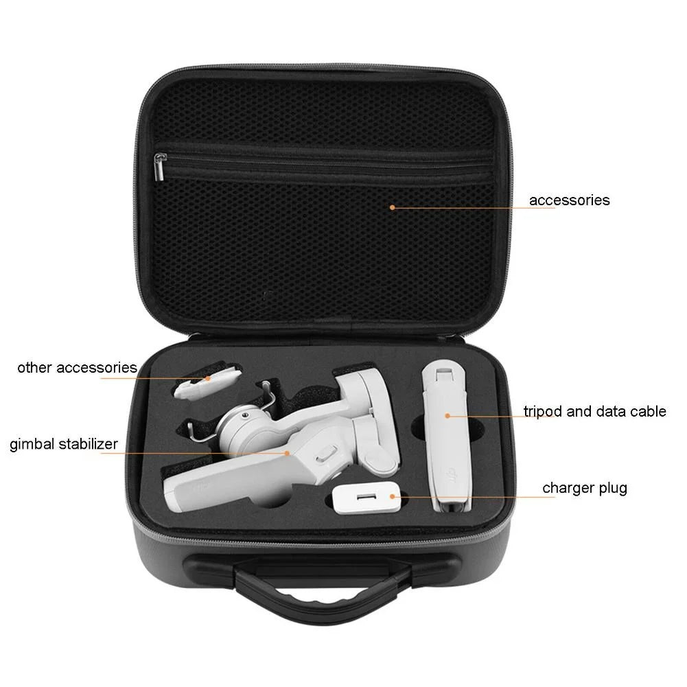 DJI Storage Lightweight, Case Gray Mobile Handle OM Protective for 3 Carry Polyester 4/Osmo