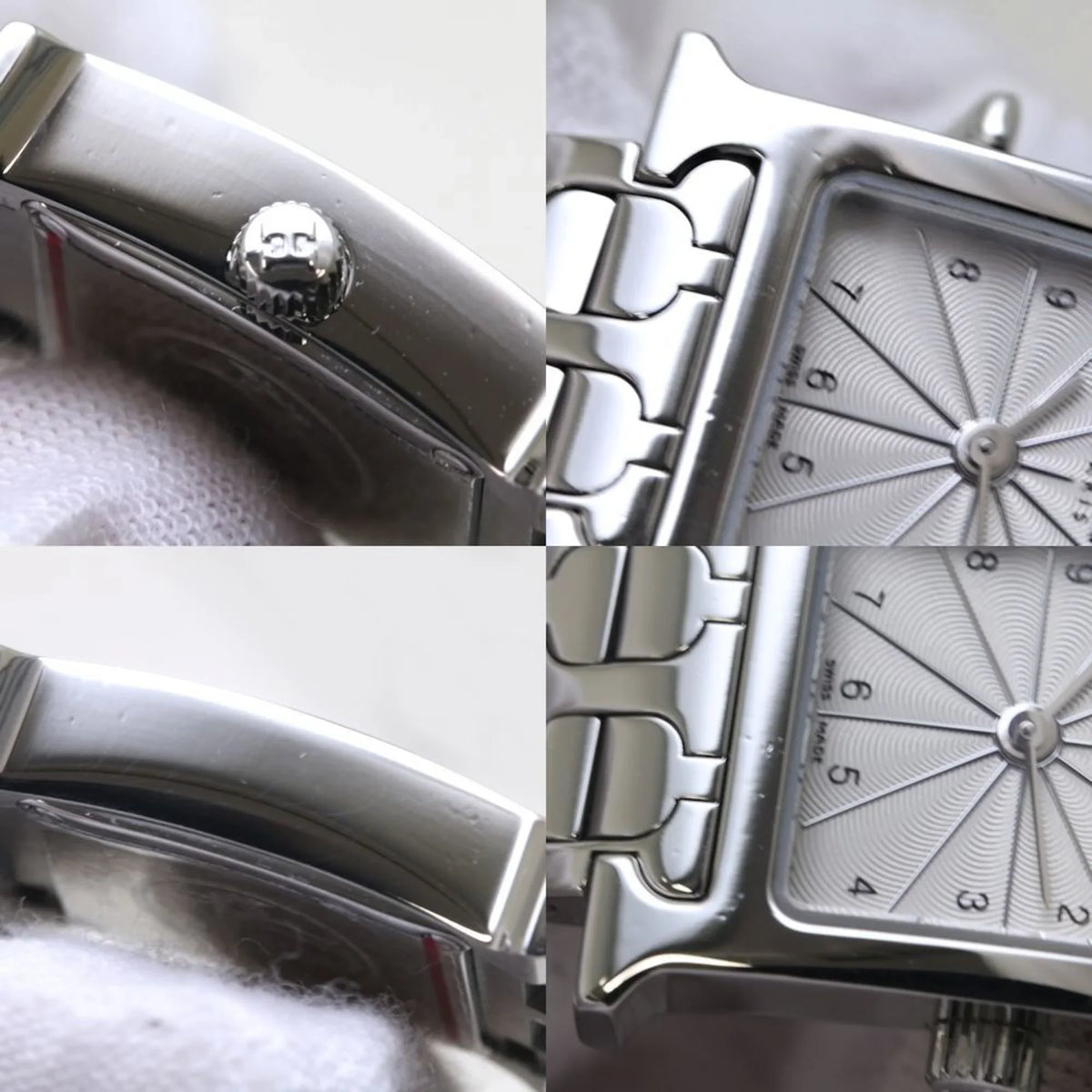 Stainless HH1.110.260 Mini H 39260 4835 141002W100 HERMES Watch Ladies Steel Pre-Owned (Good)