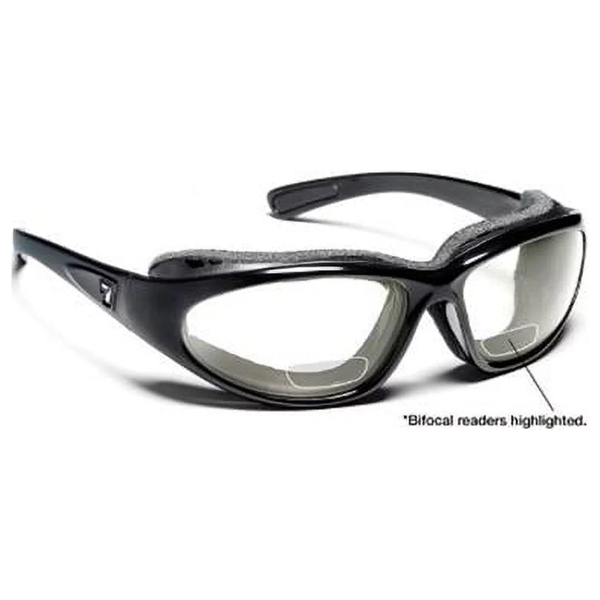 View Black 7eye Bora - 140540F 2.50 Large Medium Plus Sharp Glossy Sunglasses- Reader & Extra Clear
