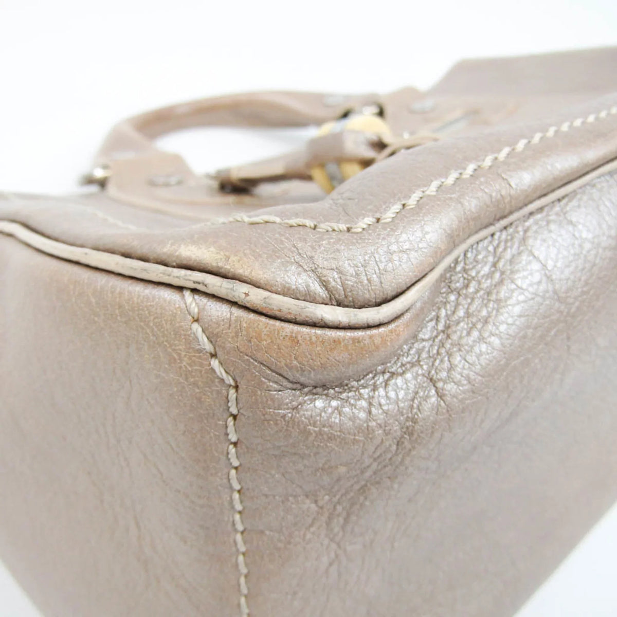 Handbag Celine Beige,Champagne Pre-Owned Boogie Leather Women's (Good)