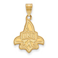 University Orleans Pendant Large Gold of Licensed (UNO) Official New Collegiate LogoArt Yellow 10k