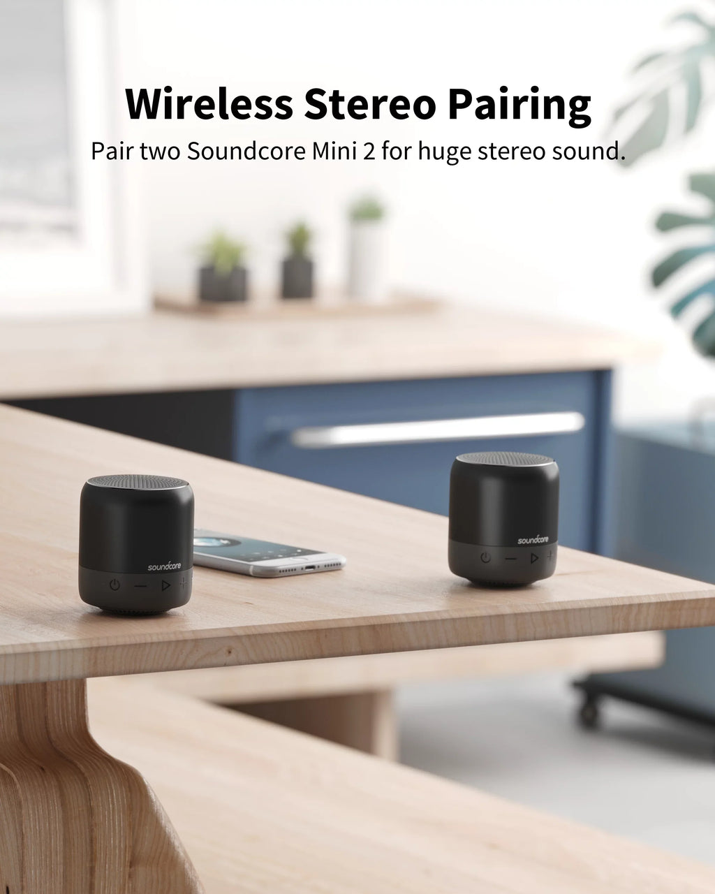| by 2 A3107Z11 Anker- Playtime IPX7 15-Hour Soundcore | Speaker | Mini | Portable Black Waterproof