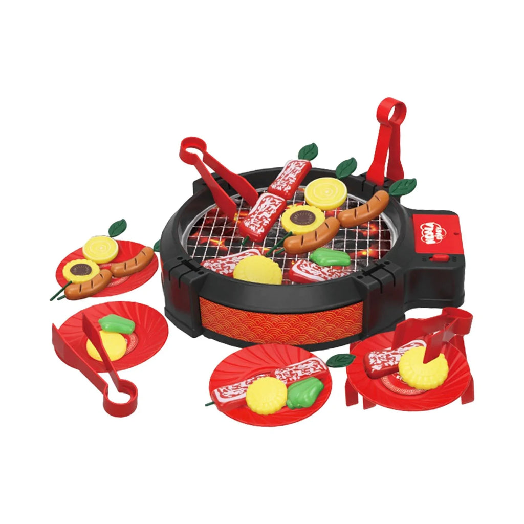 Girls Barbecue for Grill Cooking shamjina 27 Pieces Toy BBQ Kitchen Playset Kids Boys