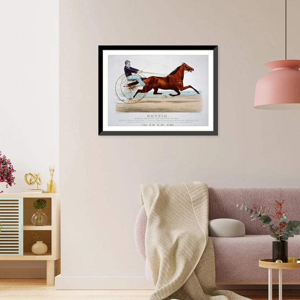 Rysdyk's star Framed American dam, mare, by x Historic and Nettie: Hambletonian, Print, 21-7/8" 17-7/8"