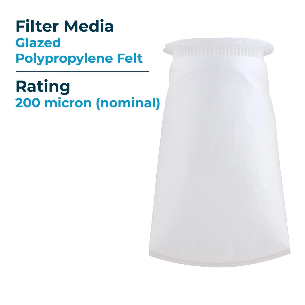 155395-03 Micron Glazed of Liquid 40) SpiroPure Filter BP-410-200 Felt Polypropylene (10”) 200 (Case SP-BP-410-200 Bag #3
