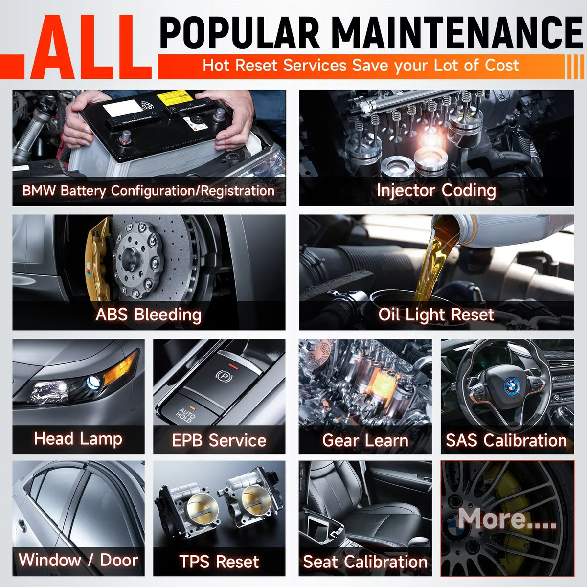Scanner Foxwell 31+ for BMW MINI Control Bi-Directional BMW Diagnostic Scan Maintenance Active Services Automotive OBDII Systems Tool Tool Automobiles OBD2 NT710 RR Scanner All Test Code Car Reader