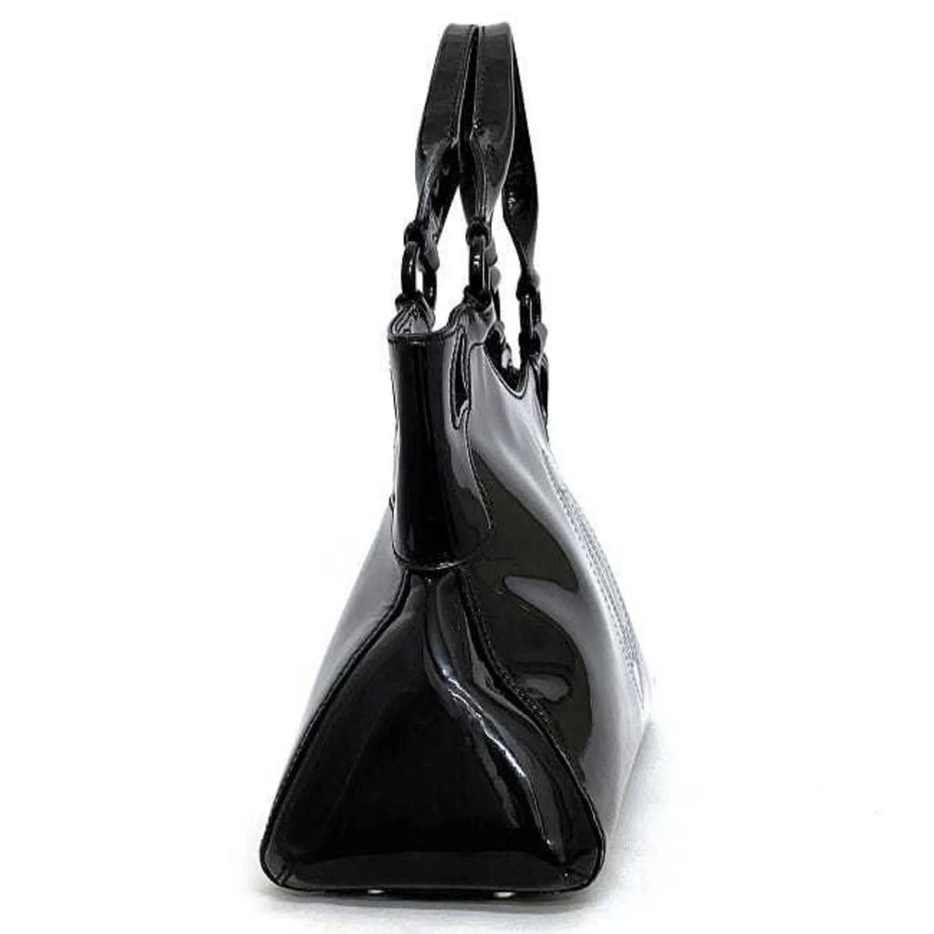 (Good) enamel tote mast L1000833 bag Marcello leather Cartier black Pre-Owned handbag patent SM ladies
