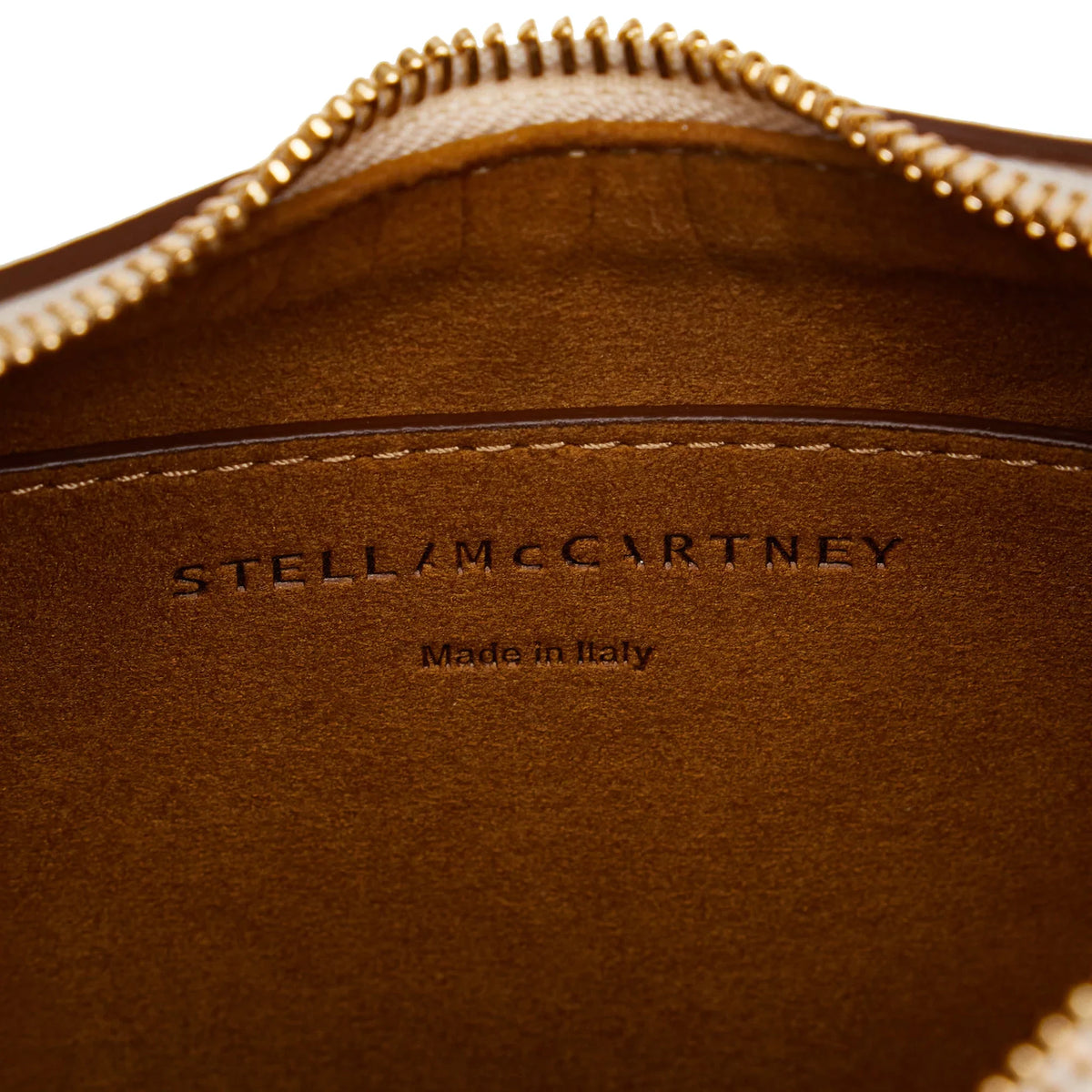 Polyester Linea Logo (Good) McCartney Shoulder Vegetarian Unisex Stella Fabric Authenticated Brown Pre-Owned Bag